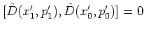 $[{\hat{D}}(x_1',p_1'),{\hat{D}}(x_0',p_0')]=0$